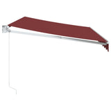 Manual Retractable Awning Burgundy 350x250 cm