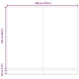 Manual Retractable Awning Burgundy 300x250 cm