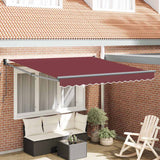 Manual Retractable Awning Burgundy 300x250 cm