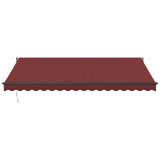 Manual Retractable Awning Burgundy 450x300 cm