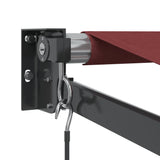 Manual Retractable Awning Burgundy 450x300 cm