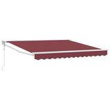 Automatic Retractable Awning Burgundy 300x250 cm