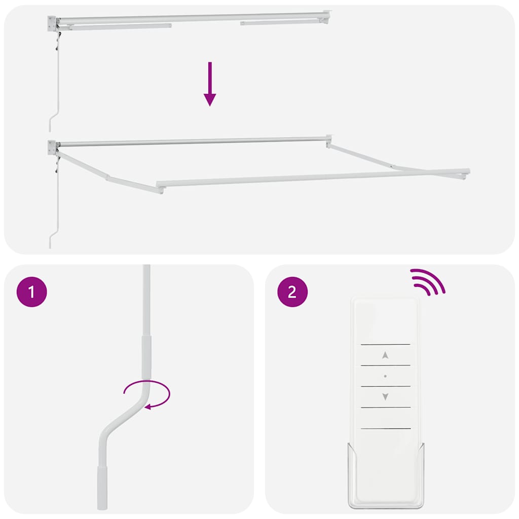 Automatic Retractable Awning Burgundy 300x250 cm