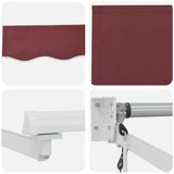 Automatic Retractable Awning Burgundy 300x250 cm