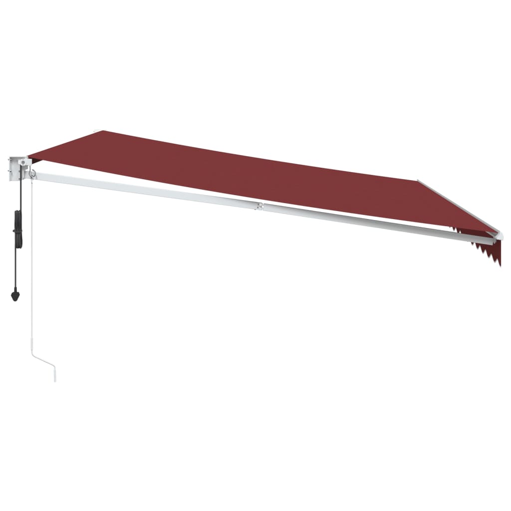 Automatic Retractable Awning Burgundy 450x300 cm