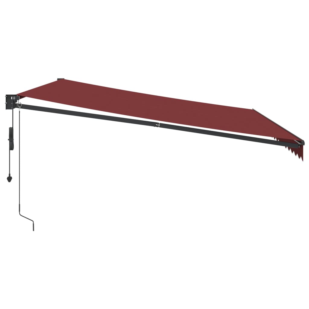 Automatic Retractable Awning Burgundy 450x300 cm