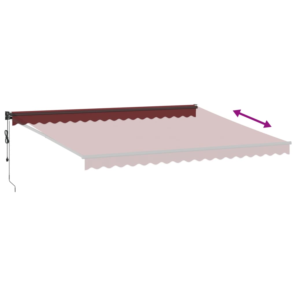 Automatic Retractable Awning Burgundy 450x300 cm