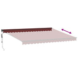 Automatic Retractable Awning Burgundy 450x300 cm