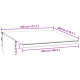 Automatic Retractable Awning Burgundy 450x300 cm
