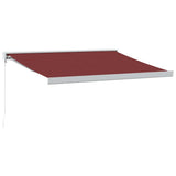 Manual Retractable Awning Burgundy 300x250 cm