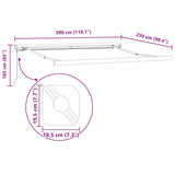 Manual Retractable Awning Burgundy 300x250 cm