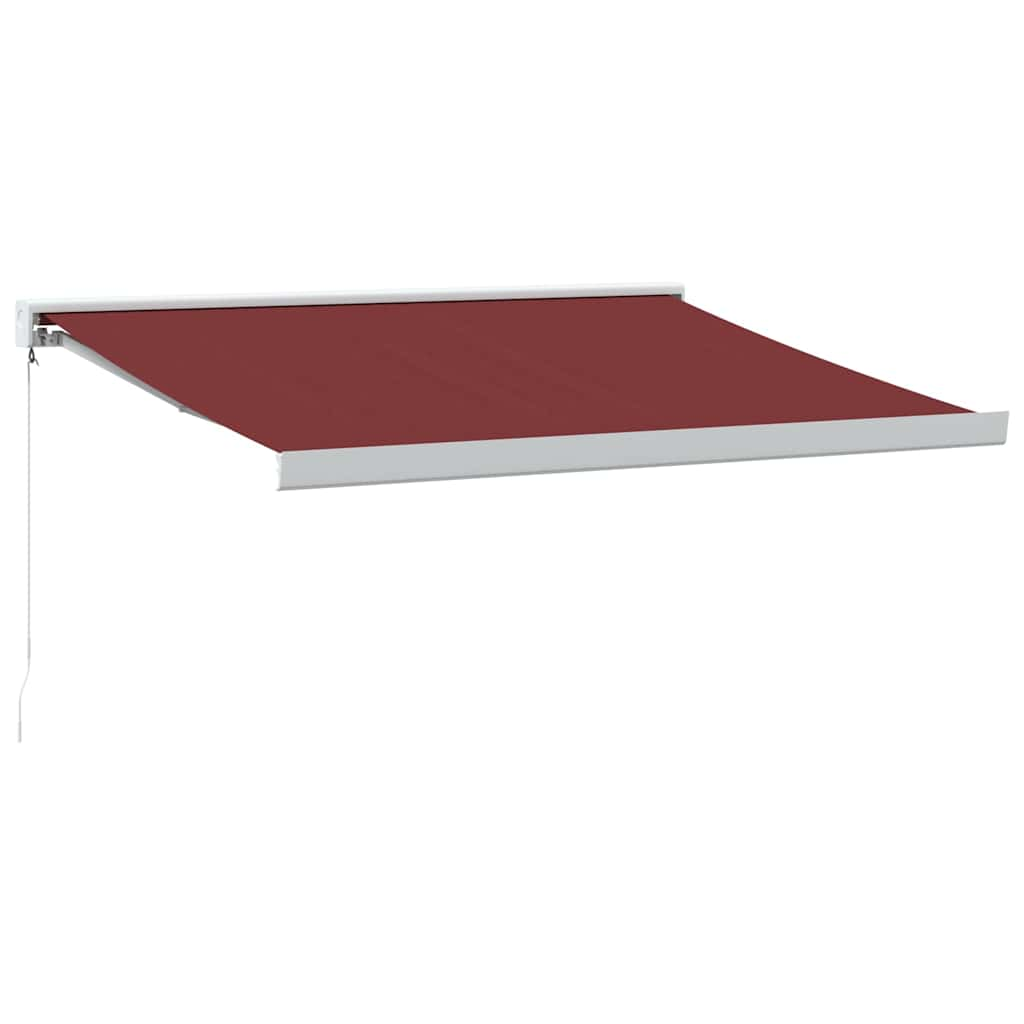 Manual Retractable Awning Burgundy 350x250 cm