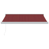 Manual Retractable Awning Burgundy 350x250 cm