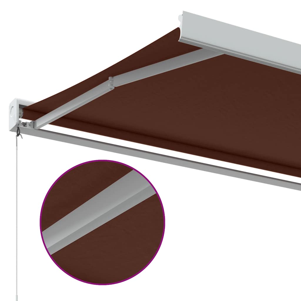 Manual Retractable Awning Burgundy 350x250 cm