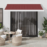 Manual Retractable Awning Burgundy 350x250 cm