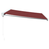 Manual Retractable Awning Burgundy 400x300 cm