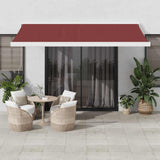 Manual Retractable Awning Burgundy 400x300 cm