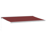 Manual Retractable Awning Burgundy 500x300 cm