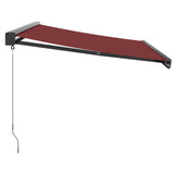 Manual Retractable Awning Burgundy 300x250 cm