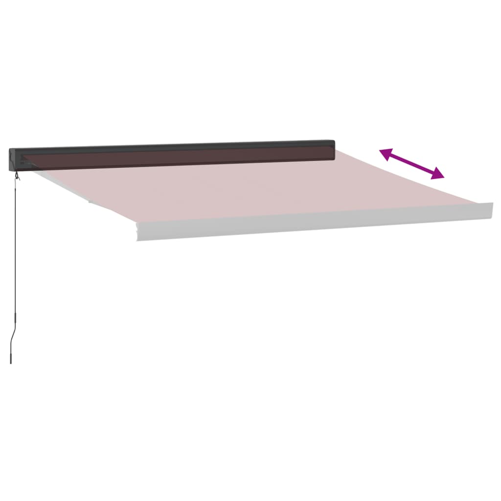 Manual Retractable Awning Burgundy 300x250 cm