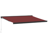 Manual Retractable Awning Burgundy 400x300 cm