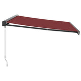 Manual Retractable Awning Burgundy 400x300 cm