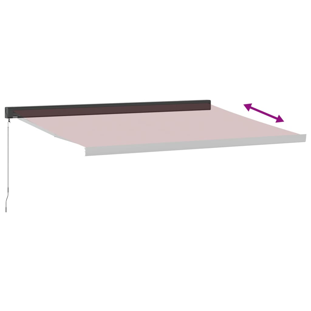 Manual Retractable Awning Burgundy 400x300 cm