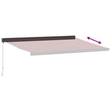 Manual Retractable Awning Burgundy 400x300 cm