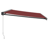 Manual Retractable Awning Burgundy 500x300 cm