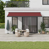 Manual Retractable Awning Burgundy 500x300 cm