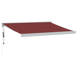 Automatic Retractable Awning Burgundy 300x250 cm