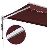 Automatic Retractable Awning Burgundy 300x250 cm