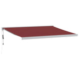 Automatic Retractable Awning Burgundy 400x300 cm