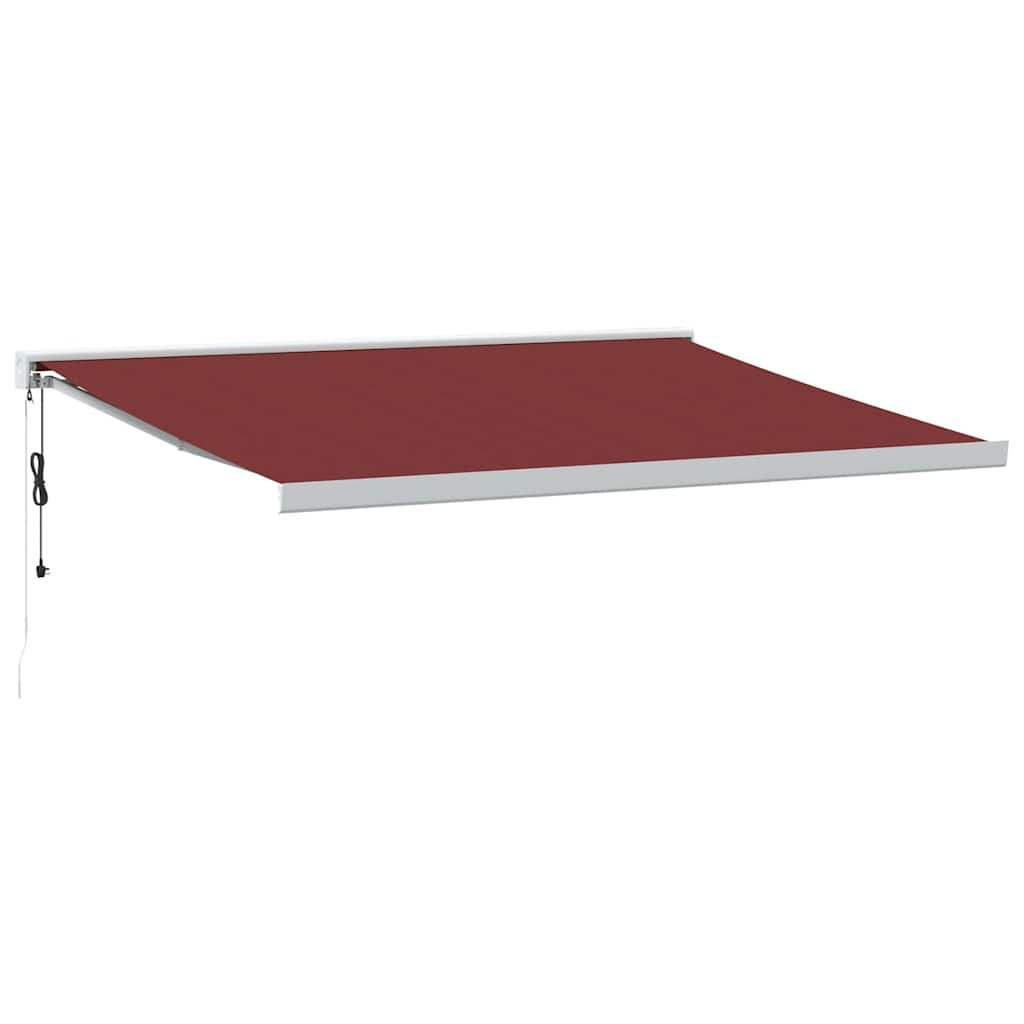 Automatic Retractable Awning Burgundy 450x300 cm