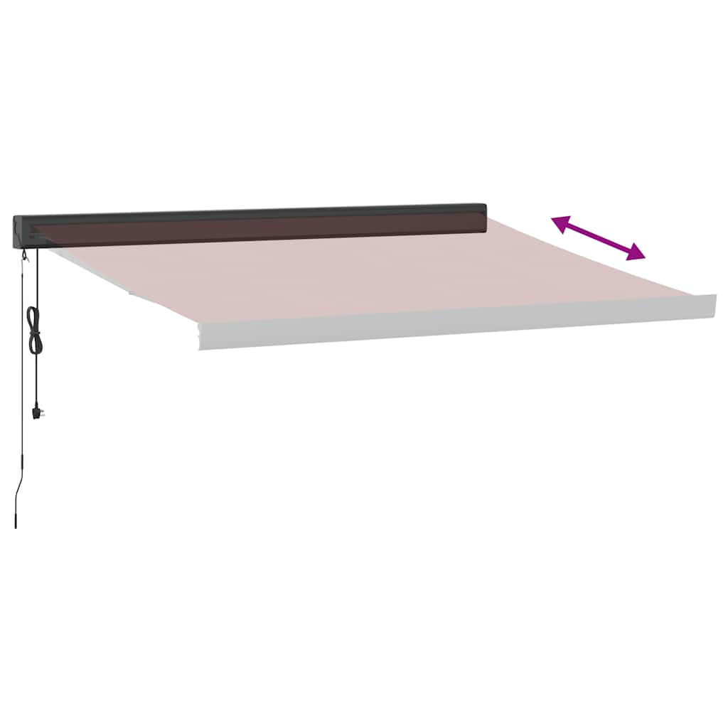 Automatic Retractable Awning Burgundy 300x250 cm