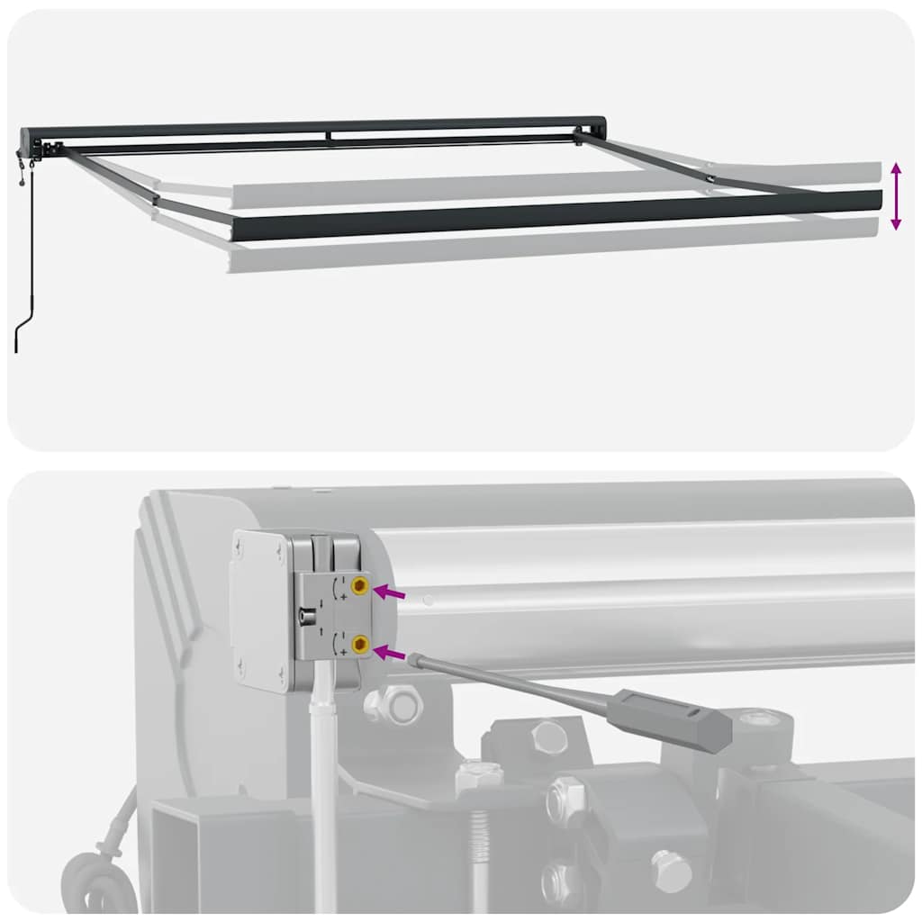 Automatic Retractable Awning Burgundy 300x250 cm