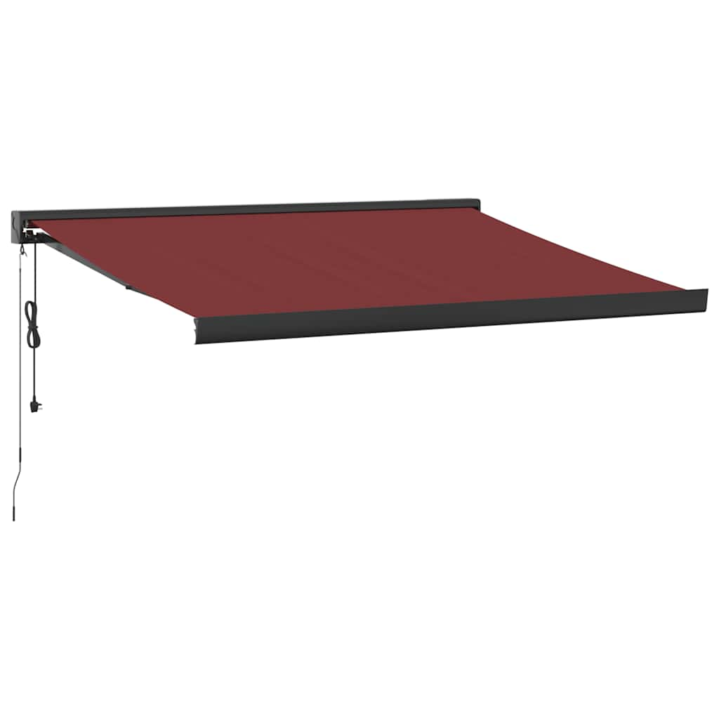 Automatic Retractable Awning Burgundy 350x250 cm