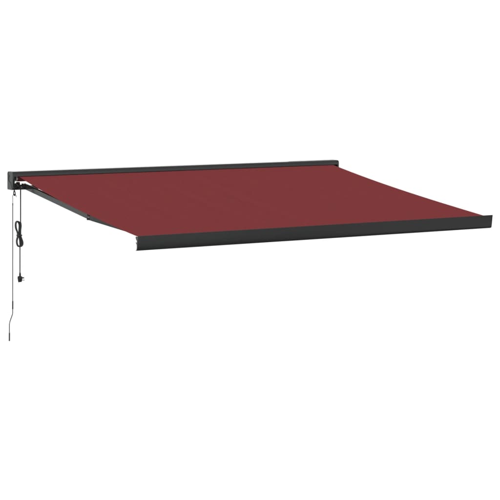 Automatic Retractable Awning Burgundy 400x300 cm