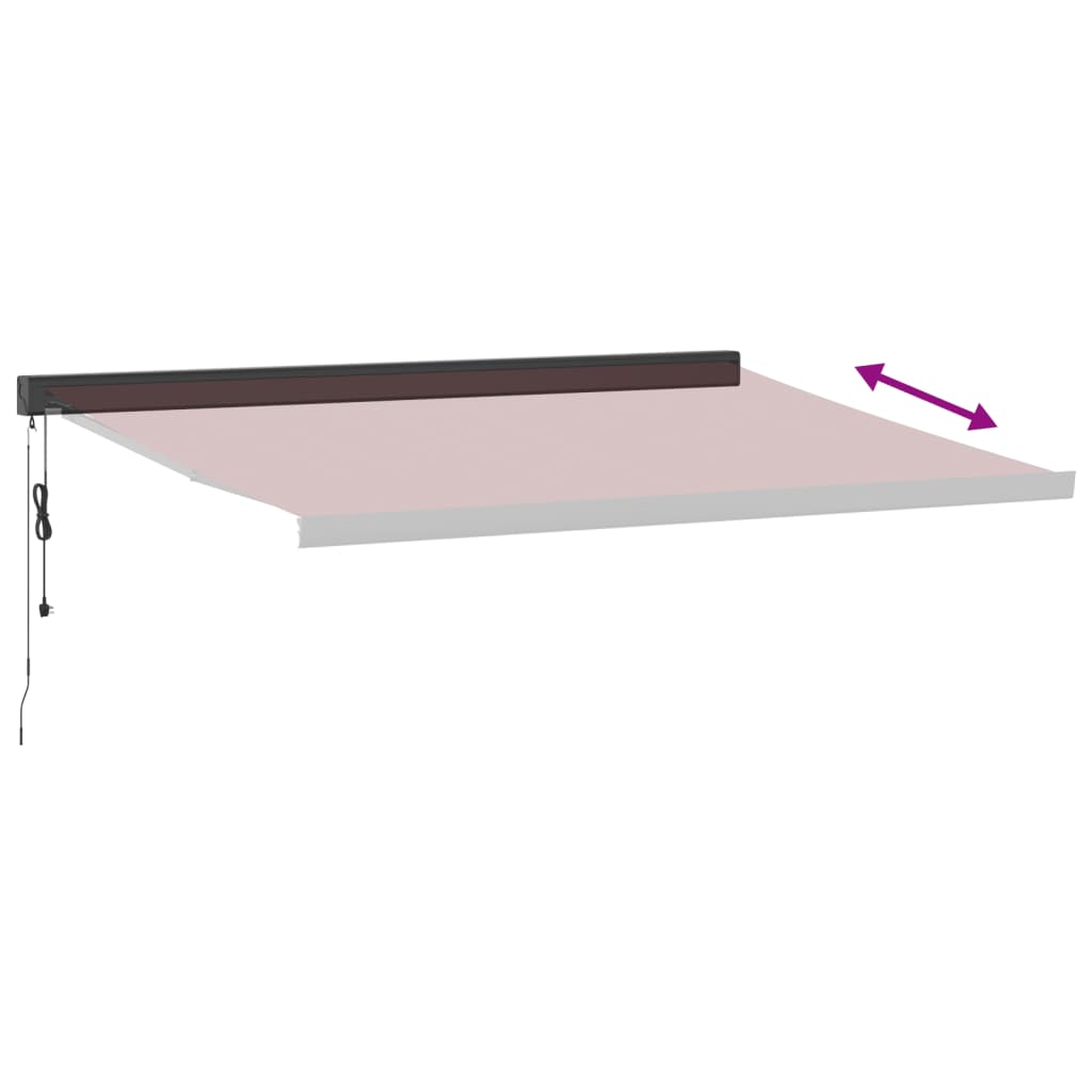 Automatic Retractable Awning Burgundy 400x300 cm