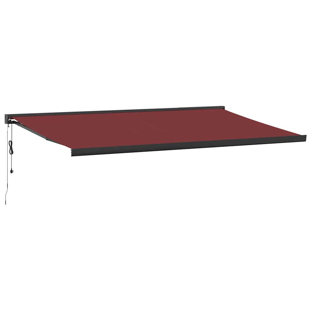 Automatic Retractable Awning Burgundy 500x300 cm