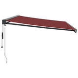 Automatic Retractable Awning Burgundy 500x300 cm