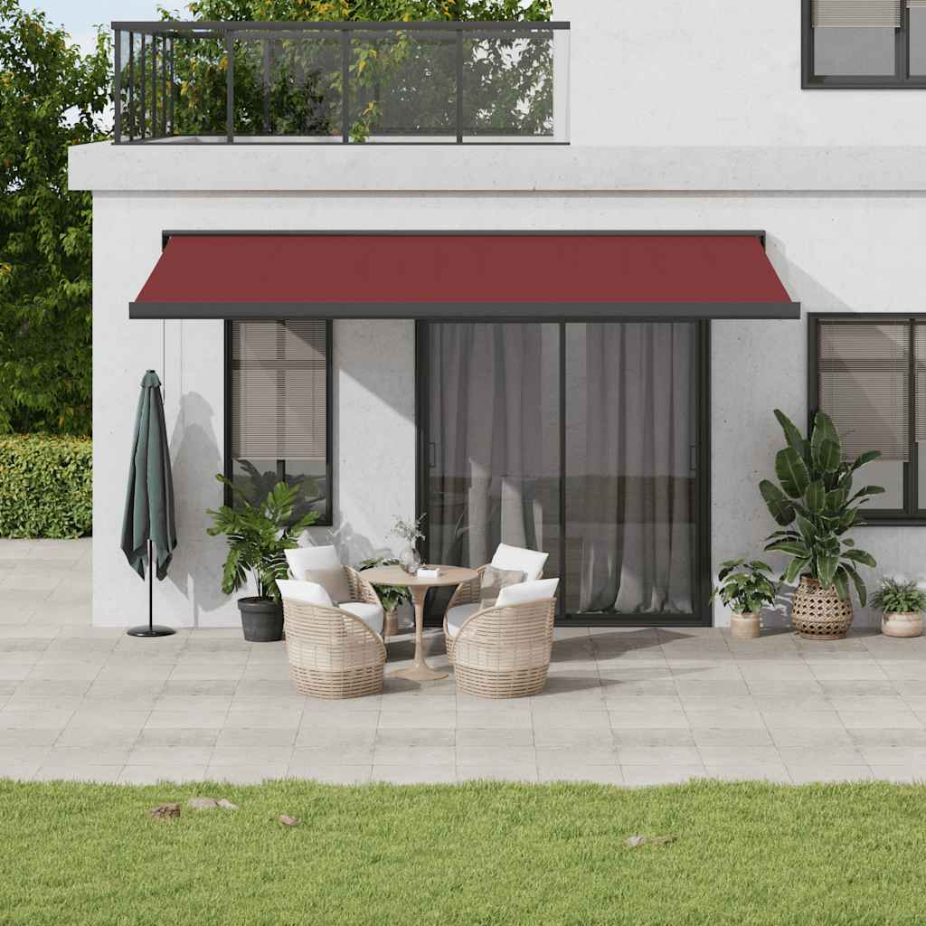 Automatic Retractable Awning Burgundy 500x300 cm