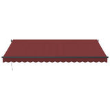 Manual Retractable Awning with LEDs Burgundy 450x300 cm