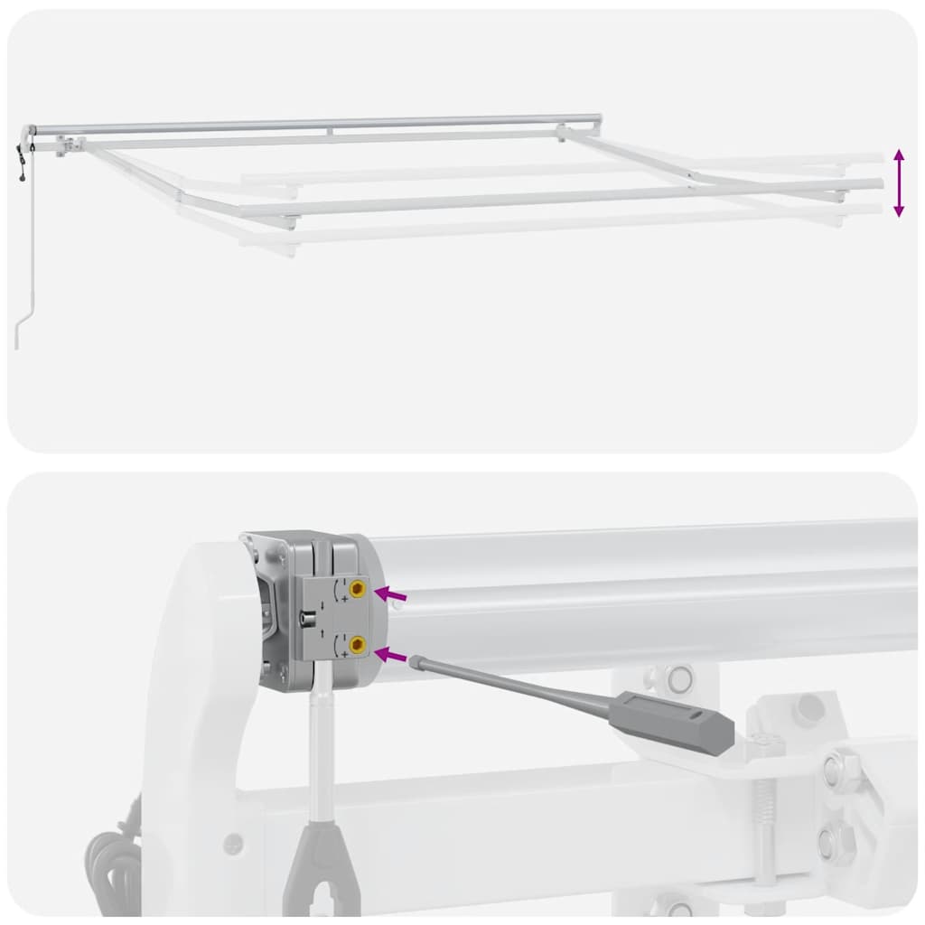 Automatic Retractable Awning Brown 300x250 cm