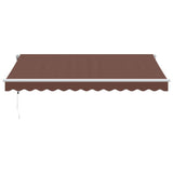 Automatic Retractable Awning with LED Brown 350x250 cm