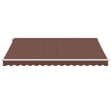 Manual Retractable Awning with LED Brown 400x300 cm