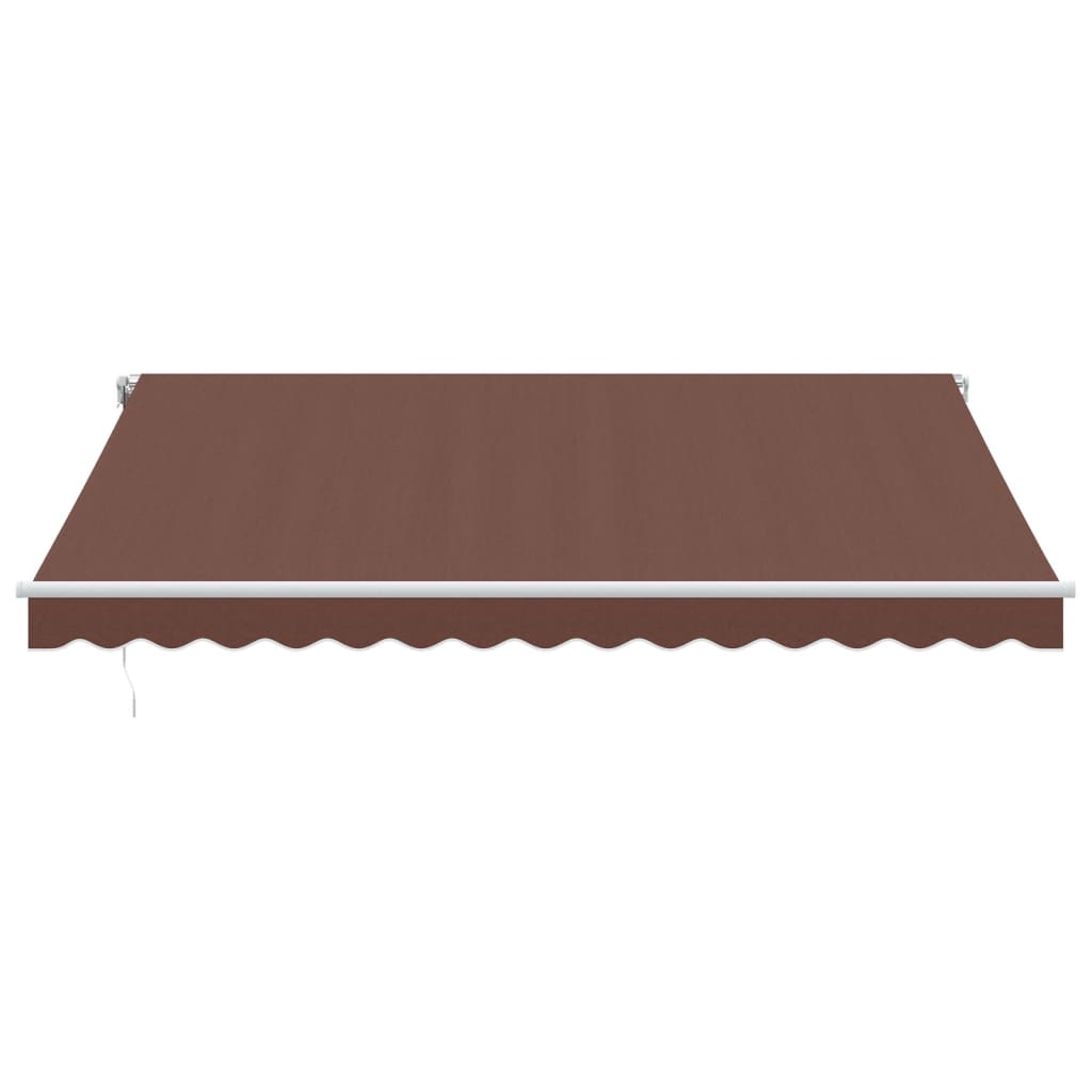 Automatic Retractable Awning with LED Brown 400x300 cm