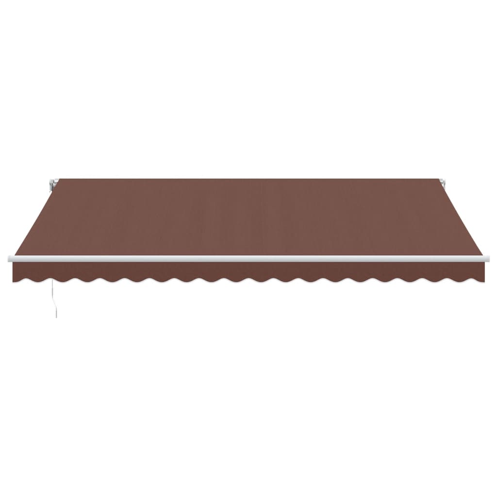 Automatic Retractable Awning with LED Brown 450x300 cm