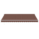 Automatic Retractable Awning with LED Brown 450x300 cm