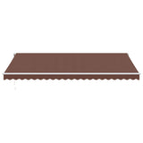 Automatic Retractable Awning with LED Brown 500x300 cm